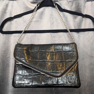 Nine West Faux Crocodile Short Strapped Handbag or Clutch